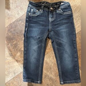 L. A. Idol Dark Blue Denim Jeans girl size 8 (23”X14”)